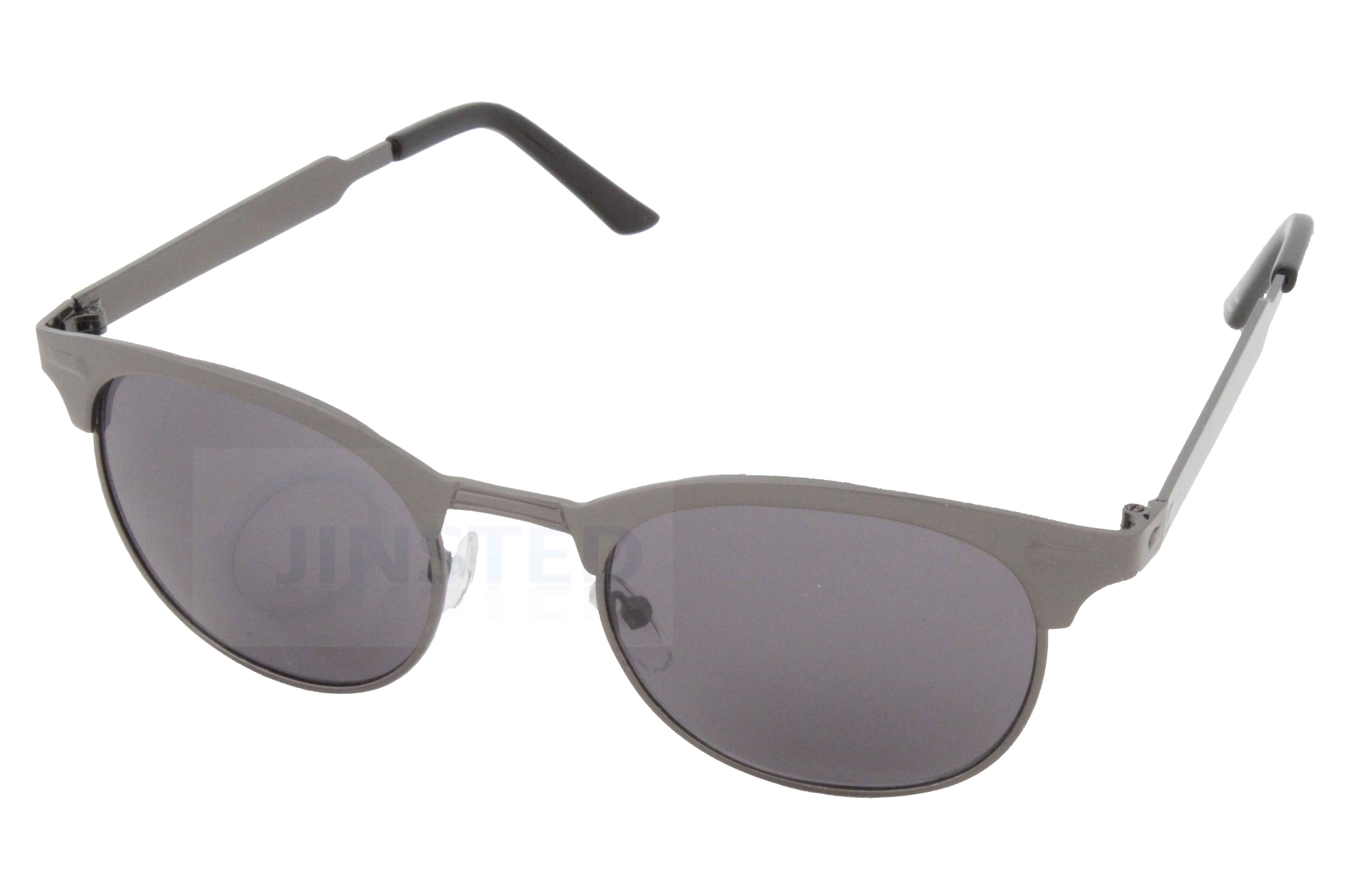 Adult Grey Sunglasses Summer Fashion Sunnies Shades Browline Frame ...