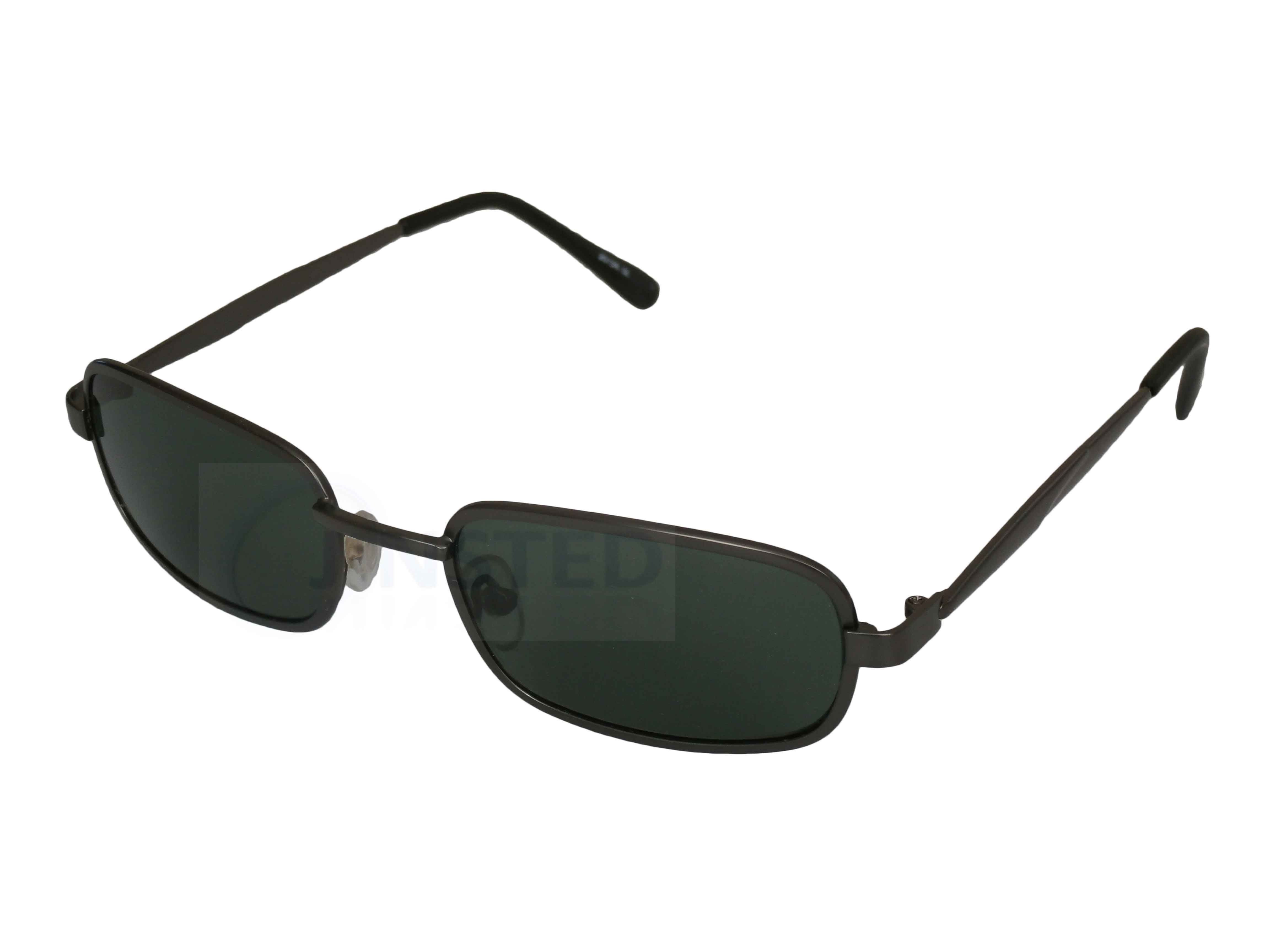 Unisex High Quality Sunglasses Dark Frame Green Tinted Lens UV400 CL027